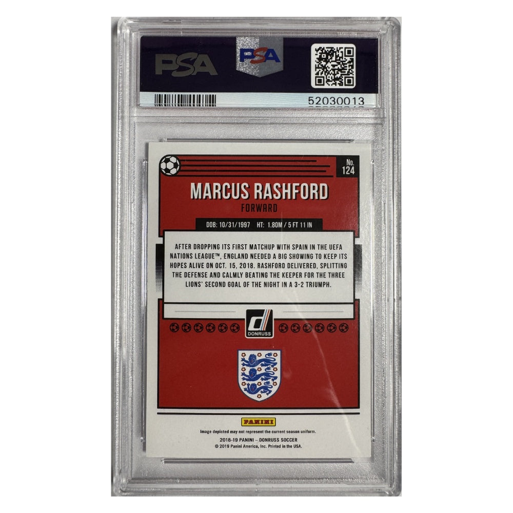 2018 Panini Donruss Marcus Rashford #124 – PSA 10 GEM MT
