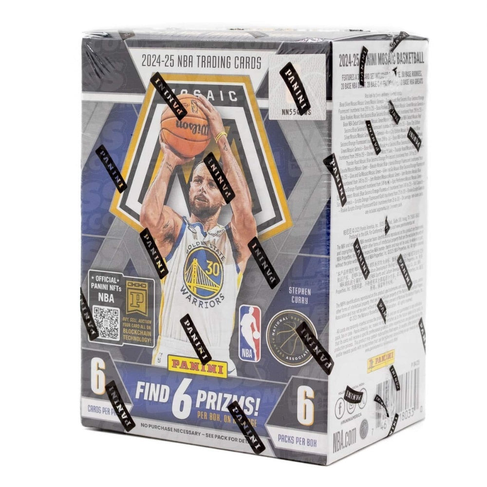 2024/25 Panini Mosaic Basketball NBA Blaster Box, samlarbox med basketkort och sÀllsynta inserts.
