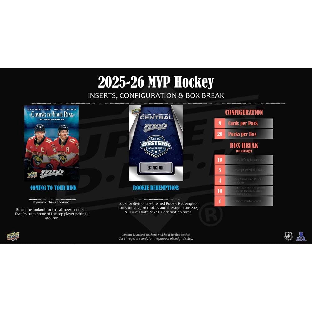 2025-26 Upper Deck MVP Hockey - Hobbyboks