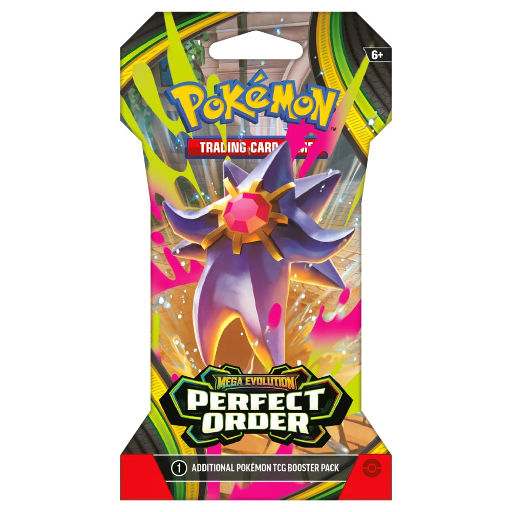 Pokémon Mega Evolution Perfect Order sleeved boosterpack med 10 samlarkort föreställande Mega Rayquaza.