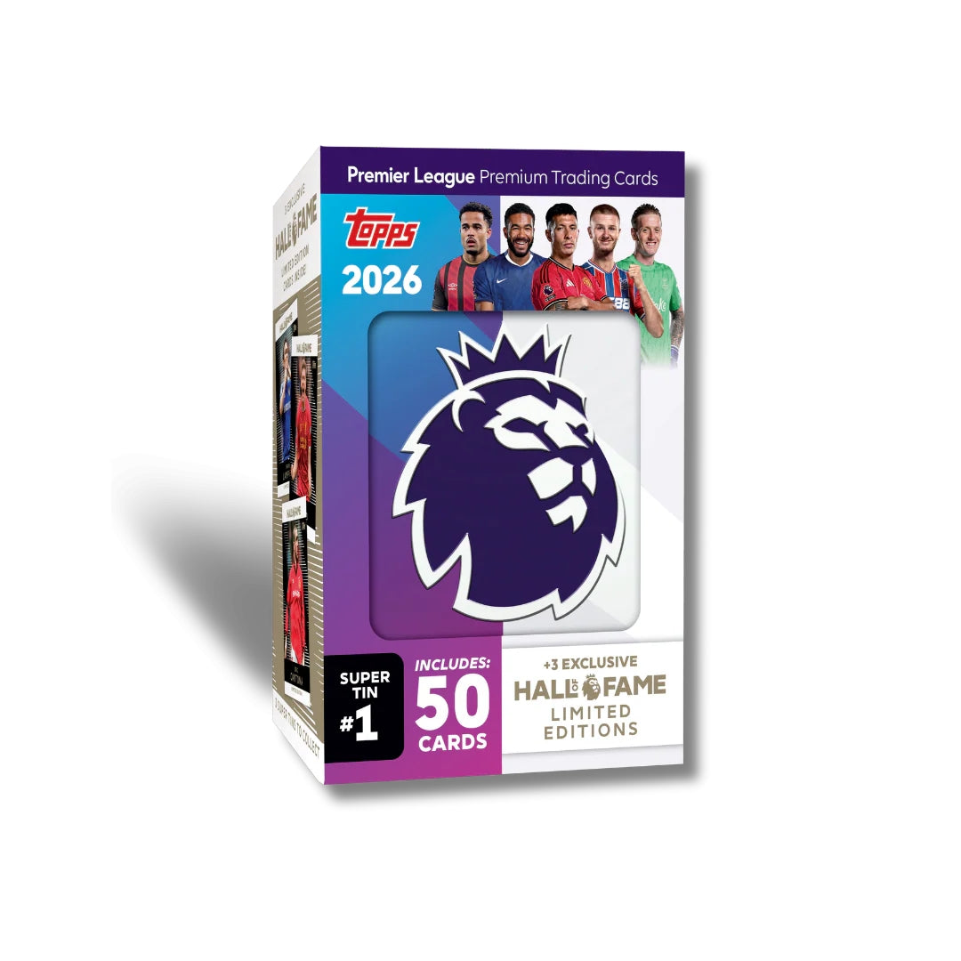 Topps Premier League 2025/26 Super Tin 3 – 53 kort og begrænset udgave