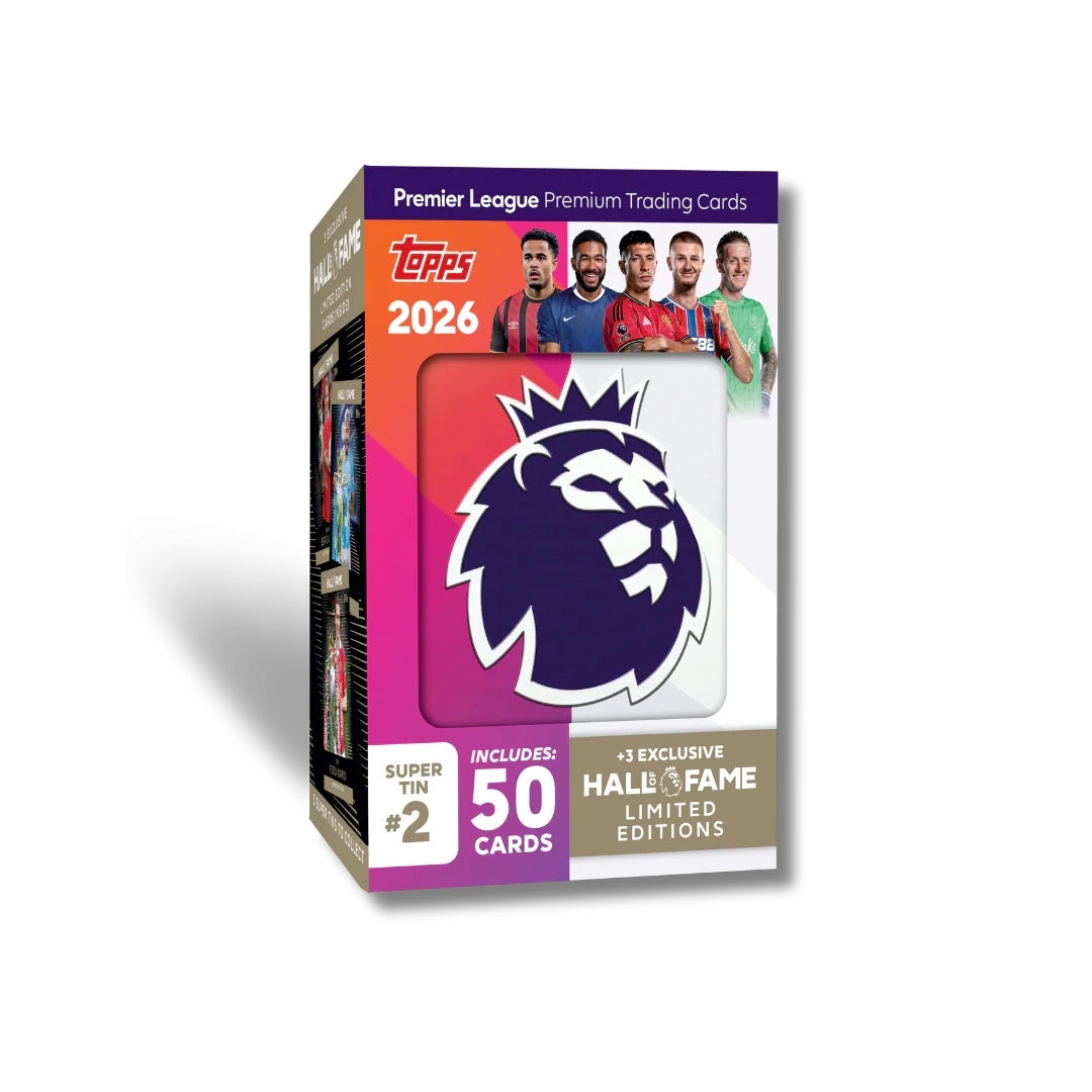 Topps Premier League 2025/26 Super Tin 3 – 53 kort og begrænset udgave