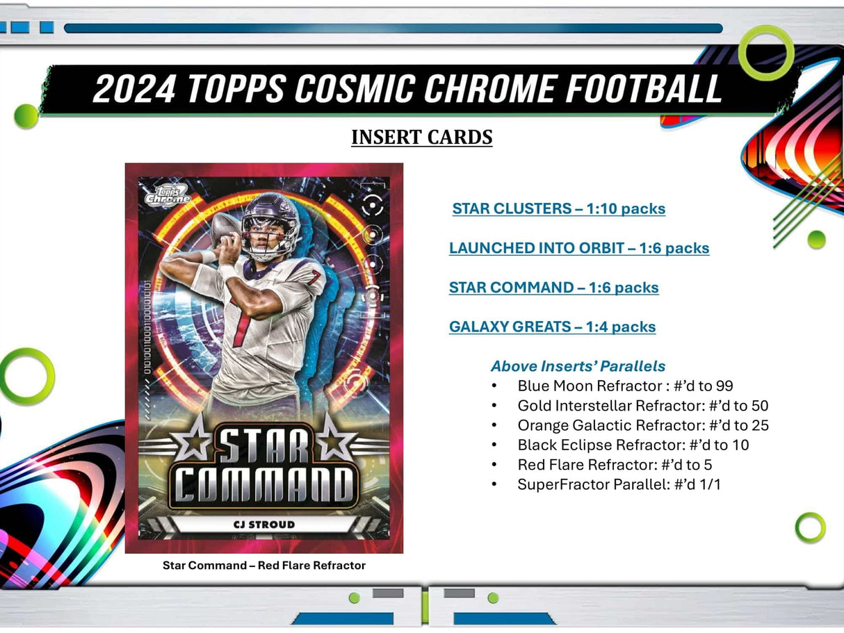 2024 Topps Cosmic Chrome Football - Hobby Box