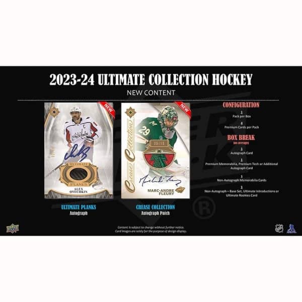 2023/24 Upper Deck Ultimate Collection Hockey NHL Hobby Box