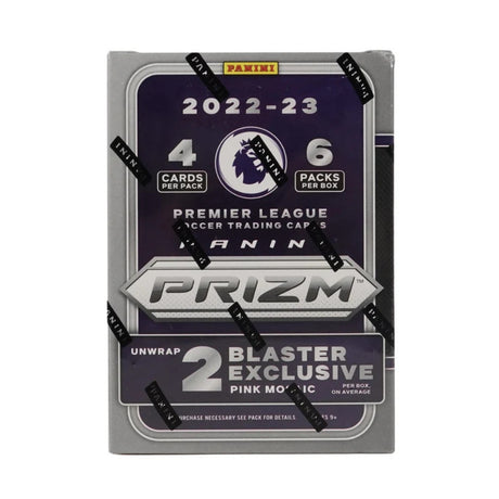 2022/23 Panini Prizm Premier League Soccer Blaster box fotbollskort med exklusiva Prizm-paralleller.