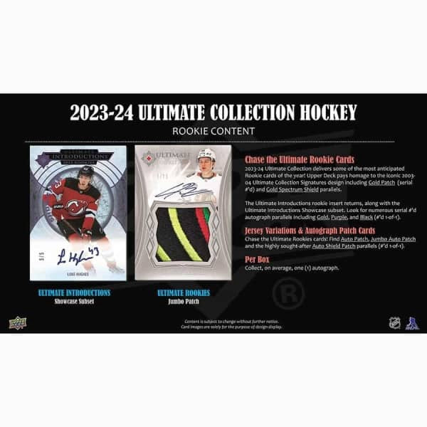 2023/24 Upper Deck Ultimate Collection Hockey NHL Hobbyboks