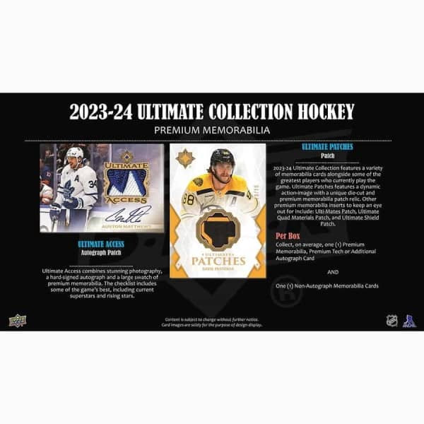 2023/24 Upper Deck Ultimate Collection Hockey NHL Hobbyboks
