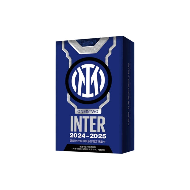 Daka Inter Milan Top Audience Box 2024-25, samlarbox med officiella fotbollskort för Inter Milan-fans.