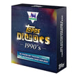 2025 Topps Decades Premier League 90's Edition fotbollskort samlarbox med retrodesign för samlare.