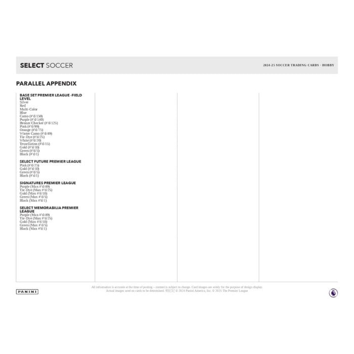 2024-25 Panini Select Premier League  - Hobby Box