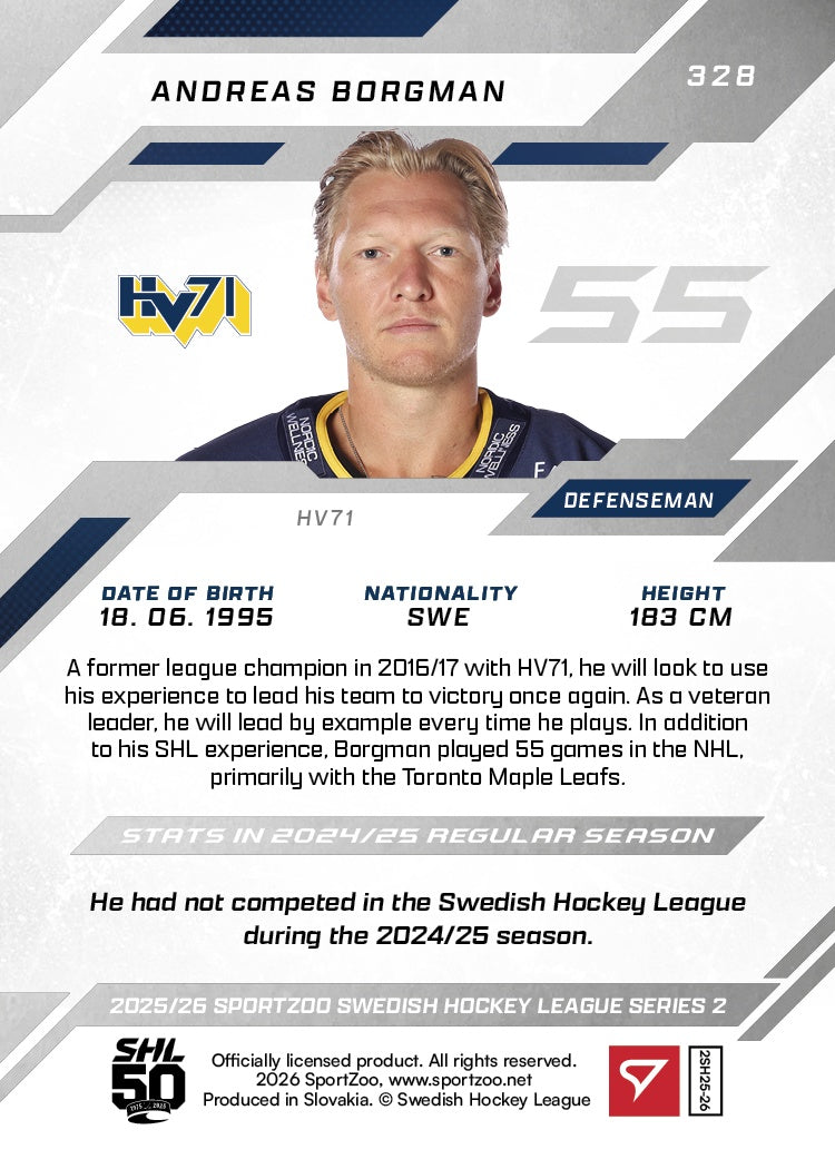 328 HV71 Andreas Borgman BLUE
