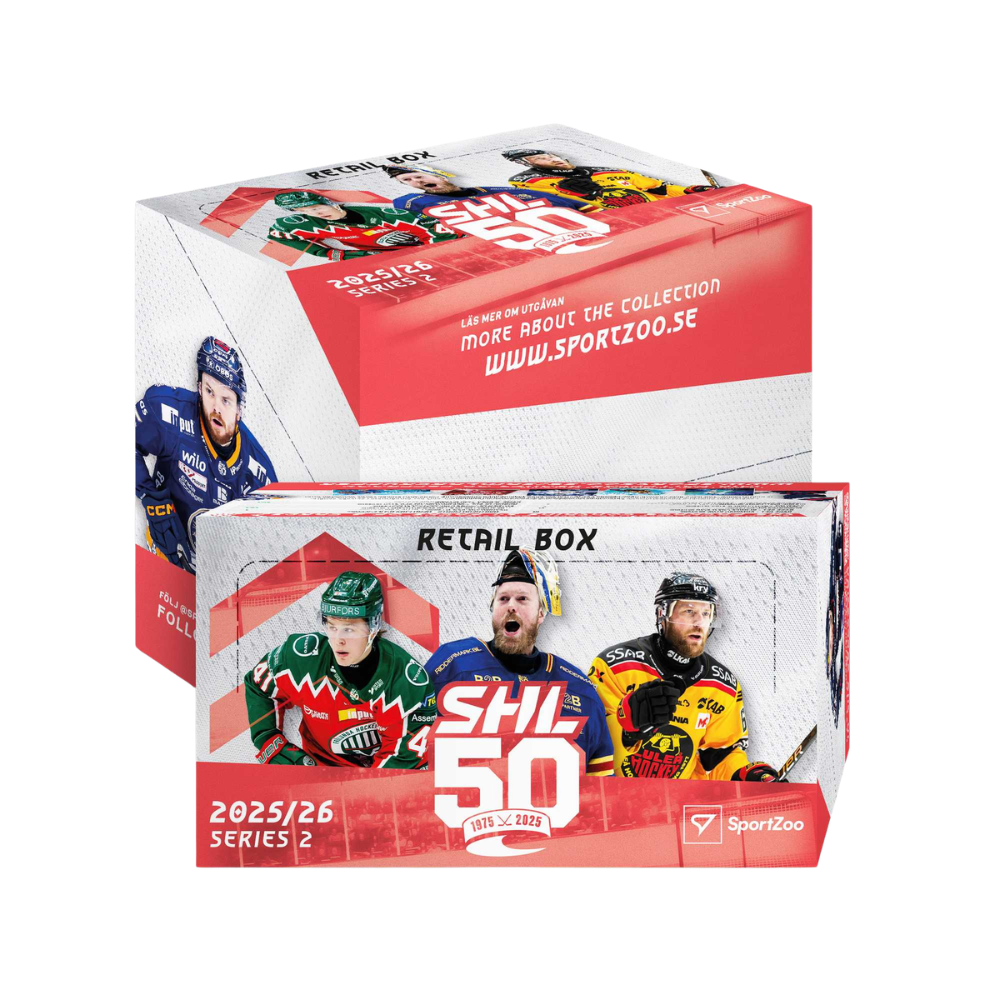 SportZoo SHL 2025/26 Series 2 Retail Box med hockeykort, officiella samlarkort för Svenska Hockeyligan.
