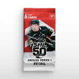 SportZoo SHL 25/26 Series 1 Retail Pack, officiella hockeykort med svenska SHL-stjärnor i förseglat paket.