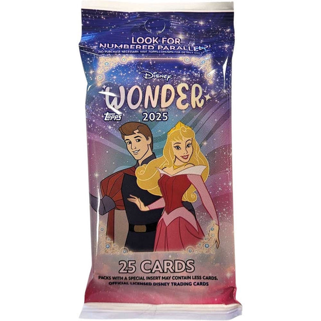 Topps Disney Wonder 2025 Fat Pack samlarkort med Disney-motiv, boosterpack för samlare.