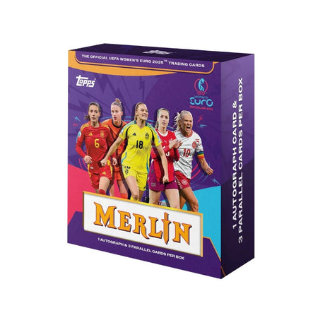 Topps Merlin UEFA Women’s Euros 2025 samlarkort föreställande officiella fotbollskort från Dam-EM 2025.
