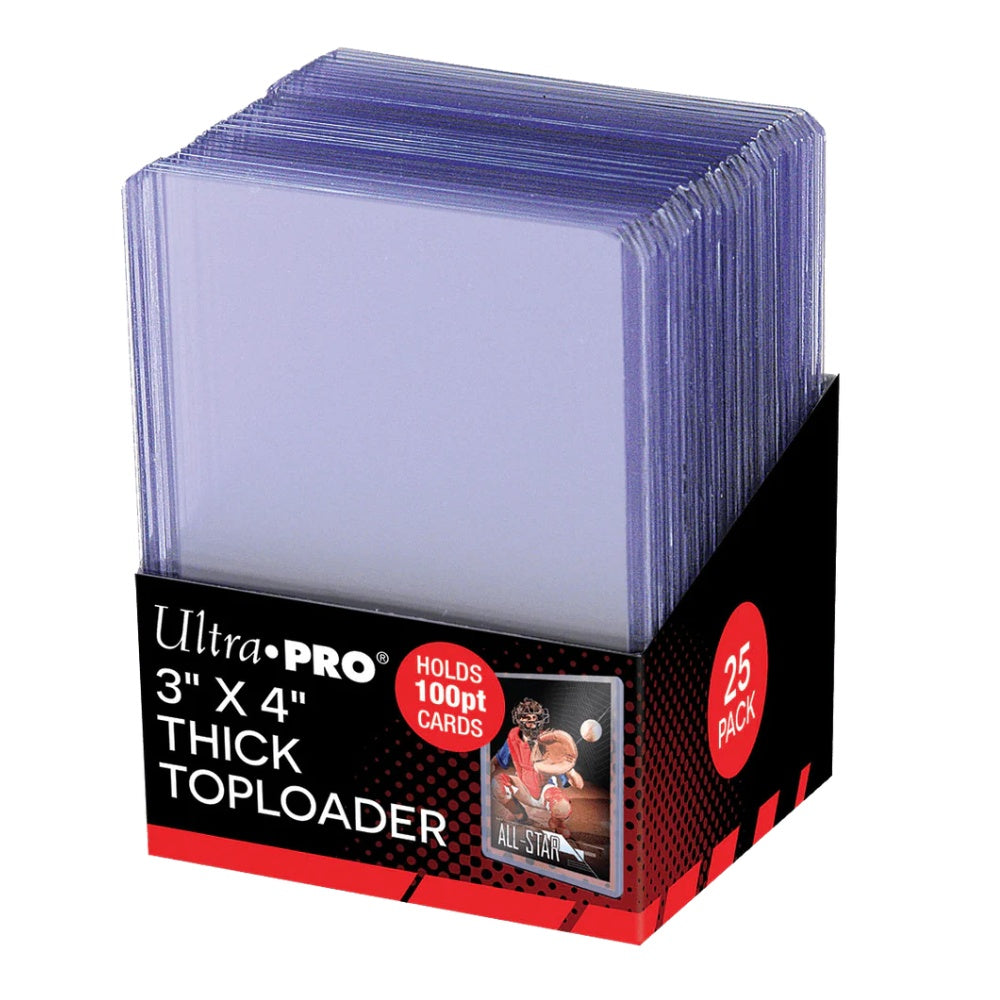 Ultra PRO Toploader 100 pt, styv korthållare i plast för tjocka samlarkort och Pokemonkort.